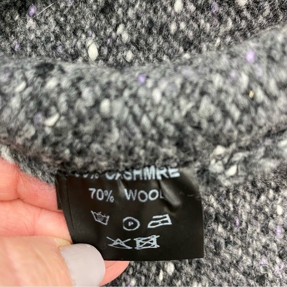 Bruno Manetti Cashmere & Wool Fringe Cardigan Longline Coat - Picture 7 of 16